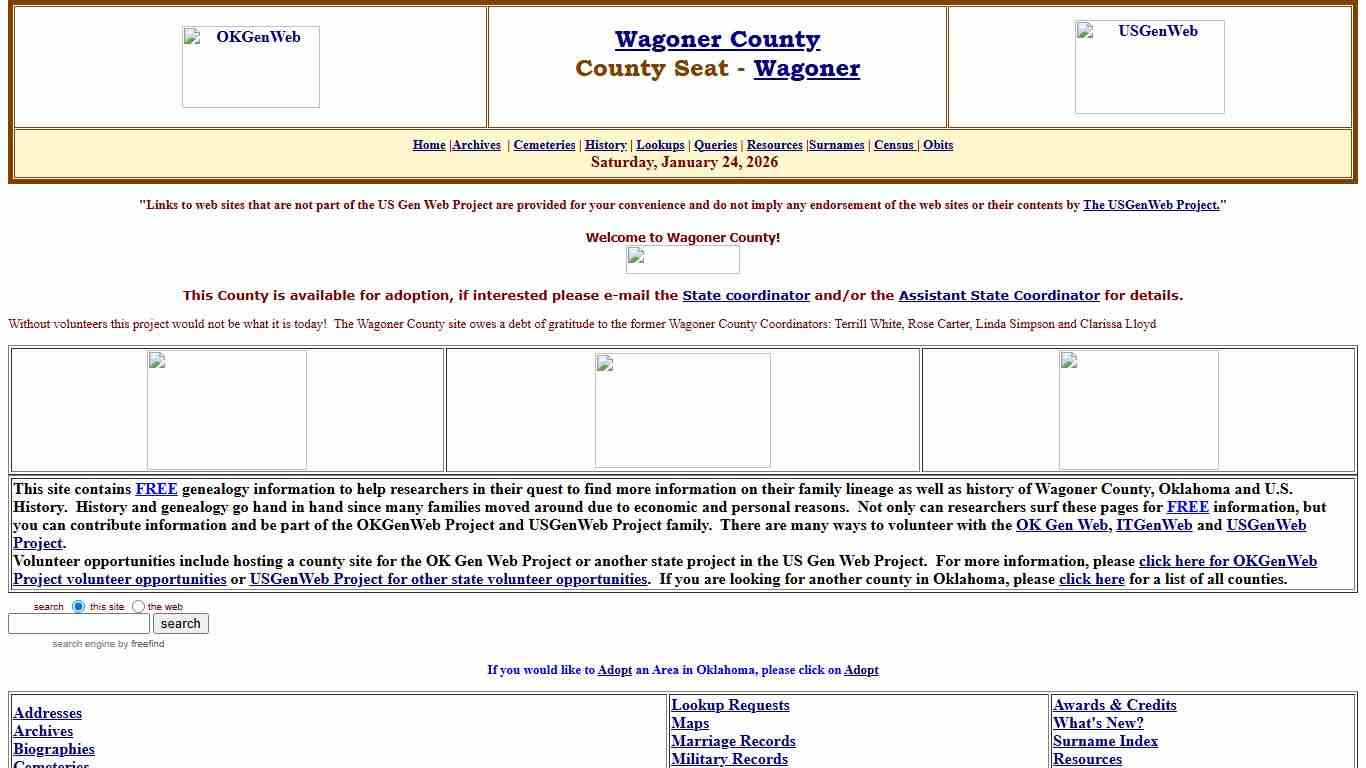 Wagoner County, OKGenWeb Project